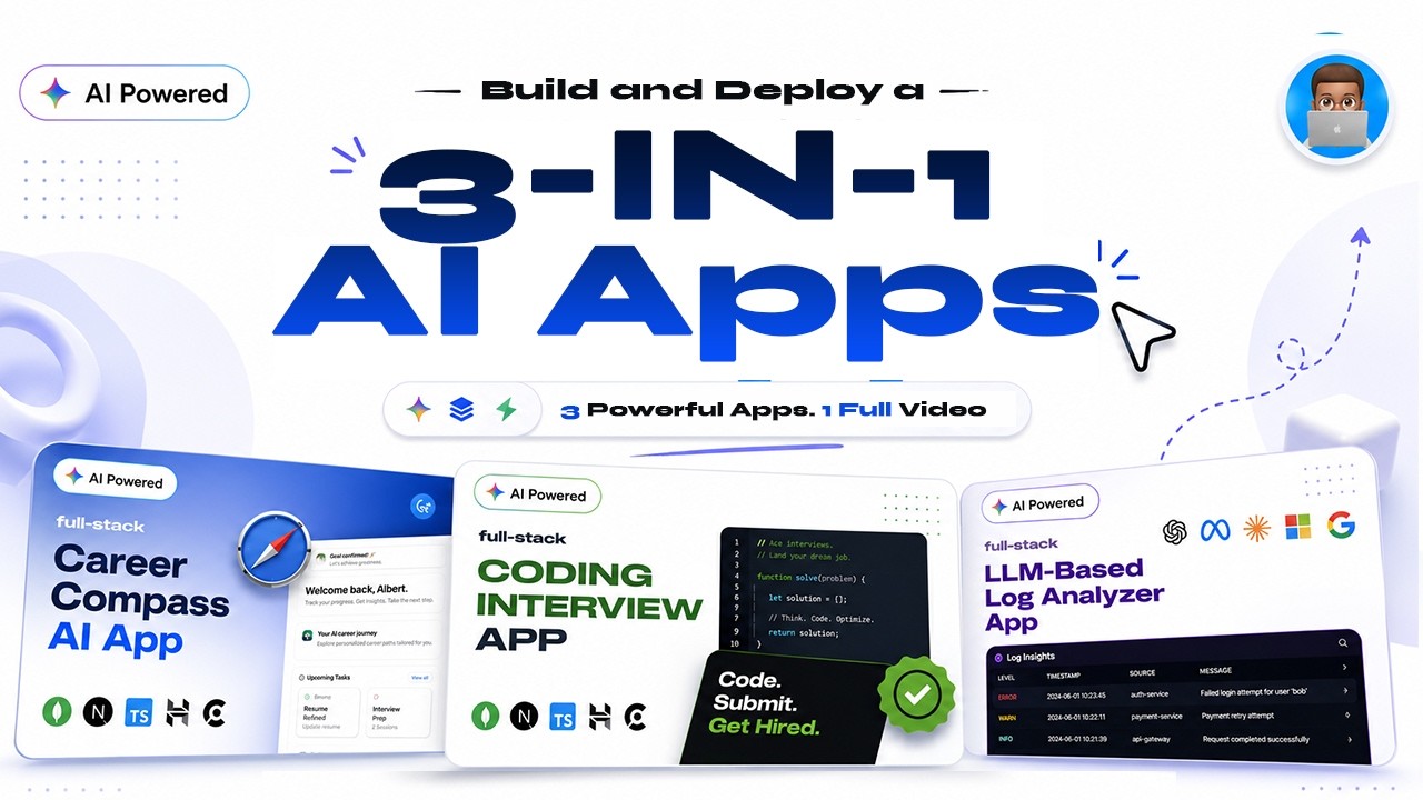 Build 3 Production-Ready AI Apps: Security Analytics, Coding Interview & Career Tracker