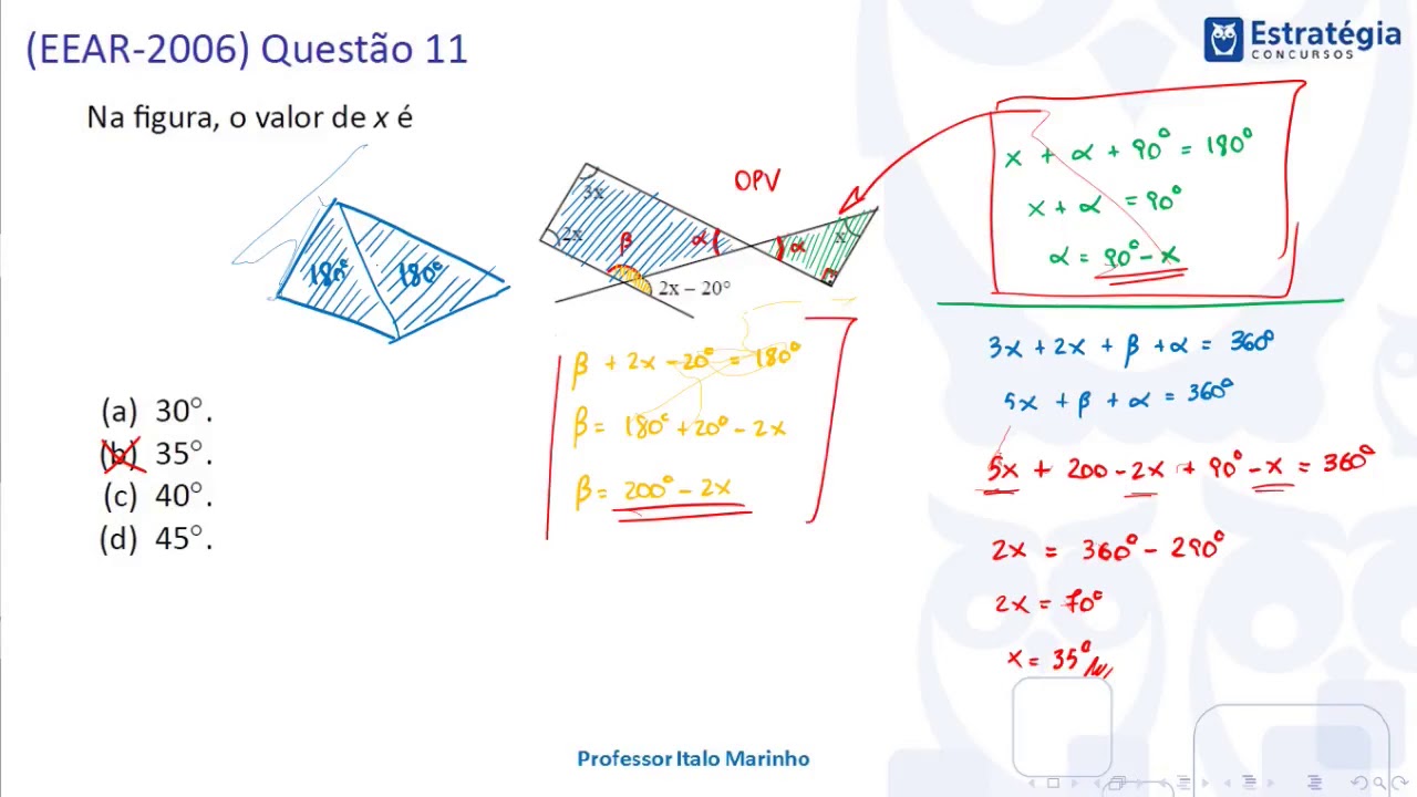 10   Fundamentos de geometria plana   Questões EEAr 09 ~ 20