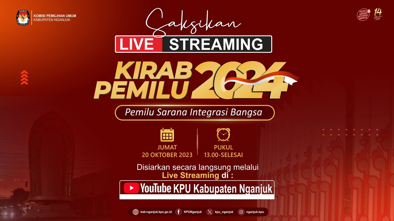LIVE STREAMING KIRAB PEMILU 2024 KPU NGANJUK