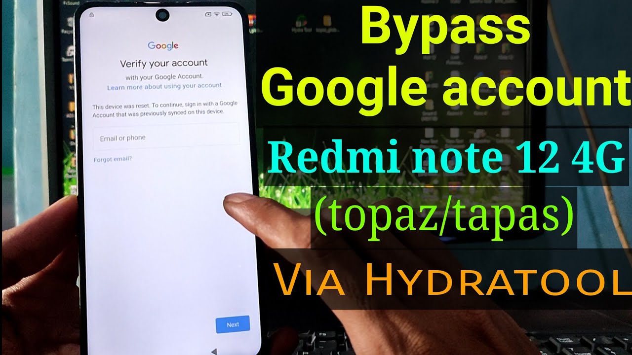 FRP Bypass Redmi Note 12 (topaz) Via Hydratool