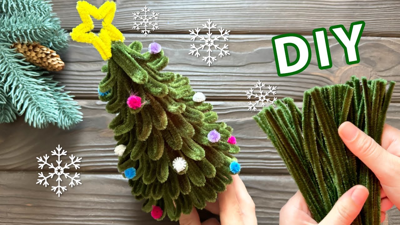 How to Make Christmas Tree with Chenille Wire DIY Christmas Decoration Crafts