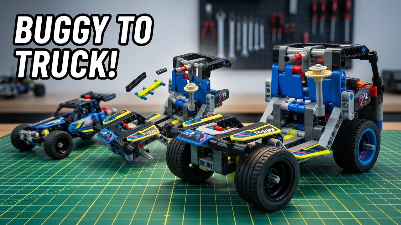 Zmieniłem mojego LEGO Buggy w WYŚCIGOWĄ CIĘŻAR&Oacute;WKĘ! 🏎️🚛 (42164 MOC)