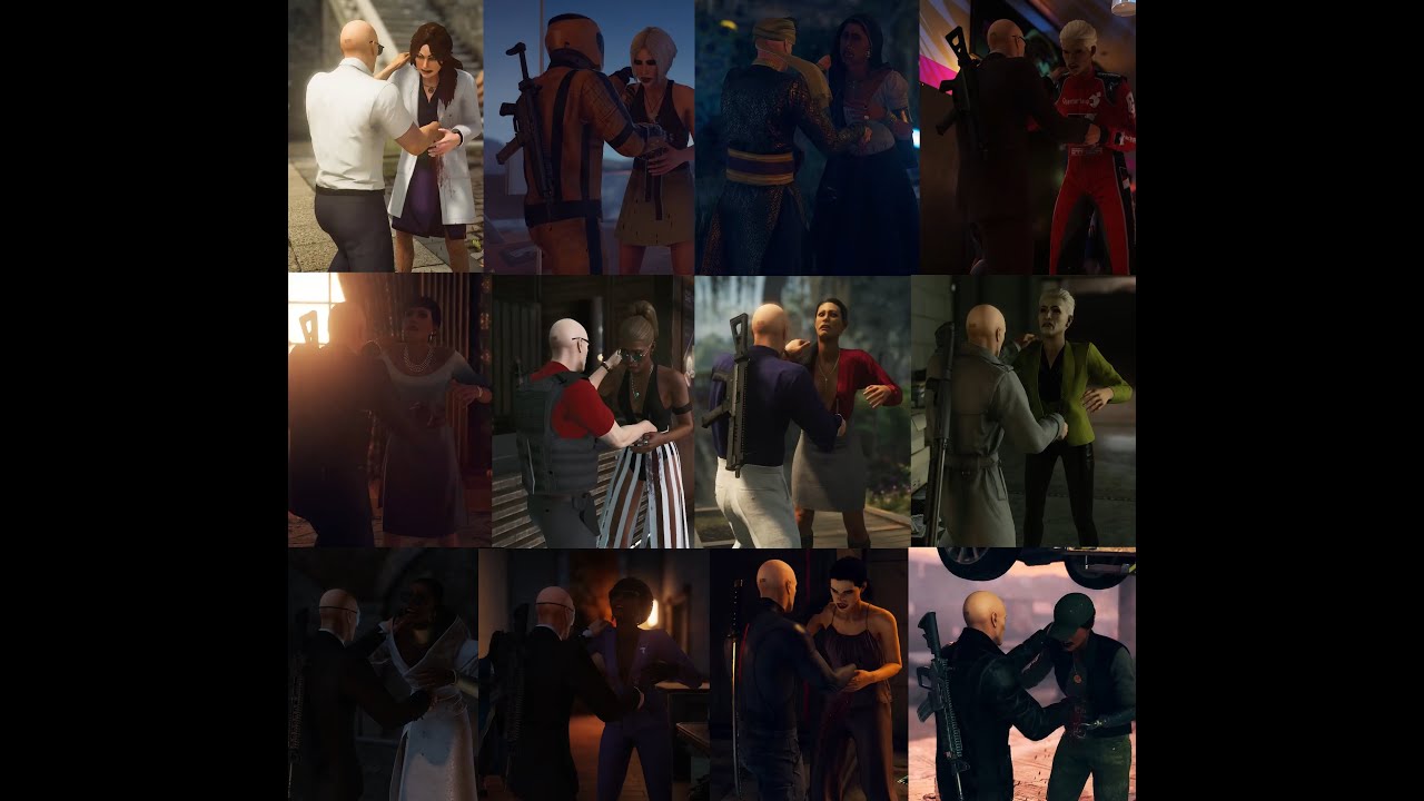Hitman 2 All Main Female Targets Knife Stomach Stab