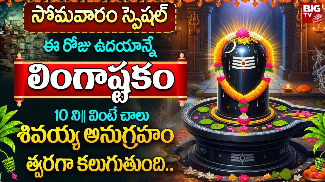 లింగాష్టకం ఉదయాన్నే వింటే శివయ్య అనుగ్రహం త్వరగా కలుగుతుంది..| Lingastakam in Telugu | Lord Shiva