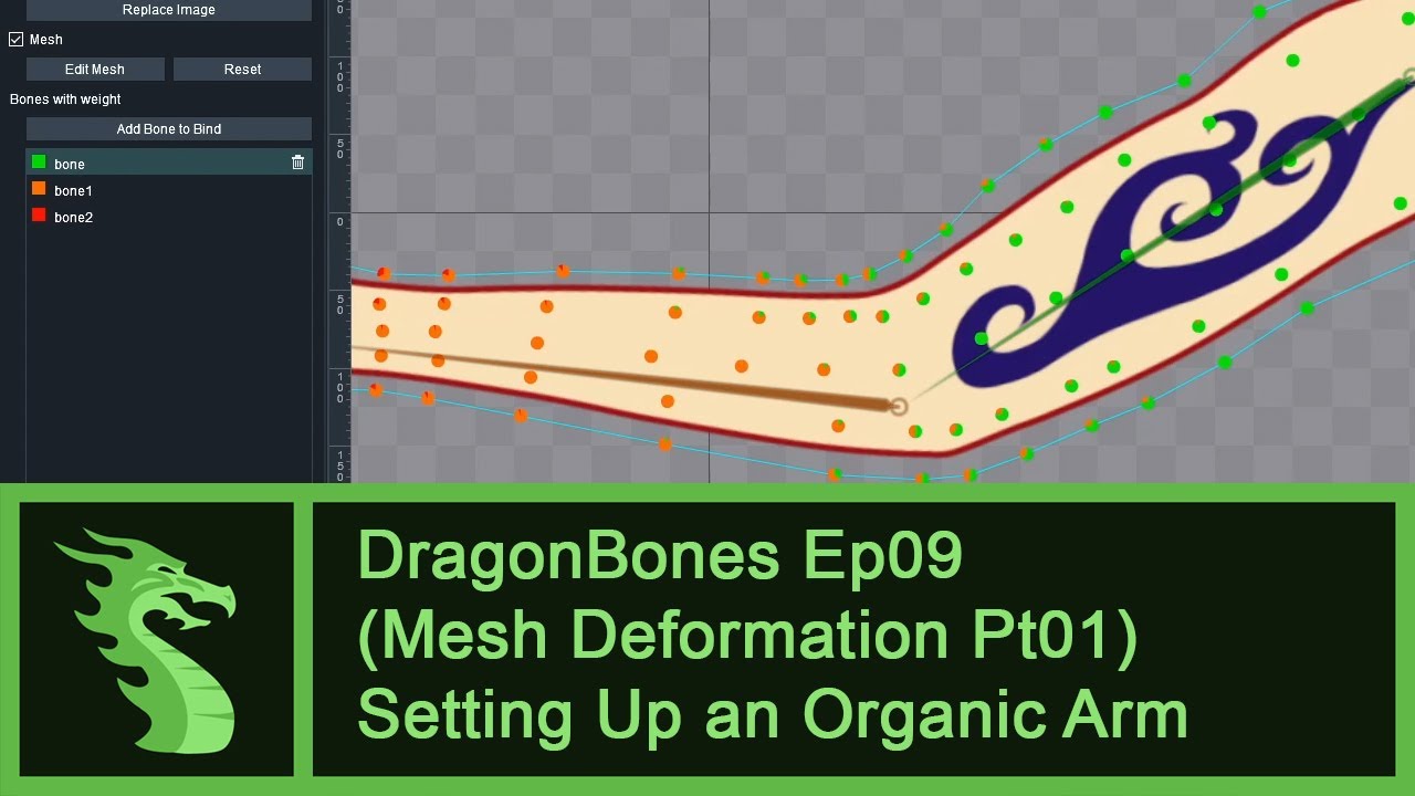 Урок по DragonBones, эпизод 9 — (Деформация сетки, часть 1) Создание органической руки