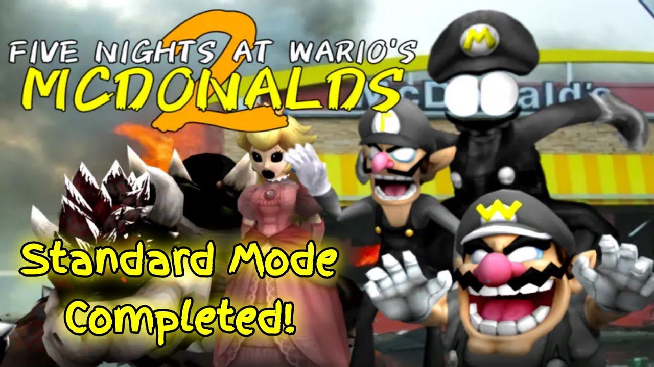 Five Nights at Wario's McDonalds 2 V2.0 Gameplay | Standard Mode Completed!
