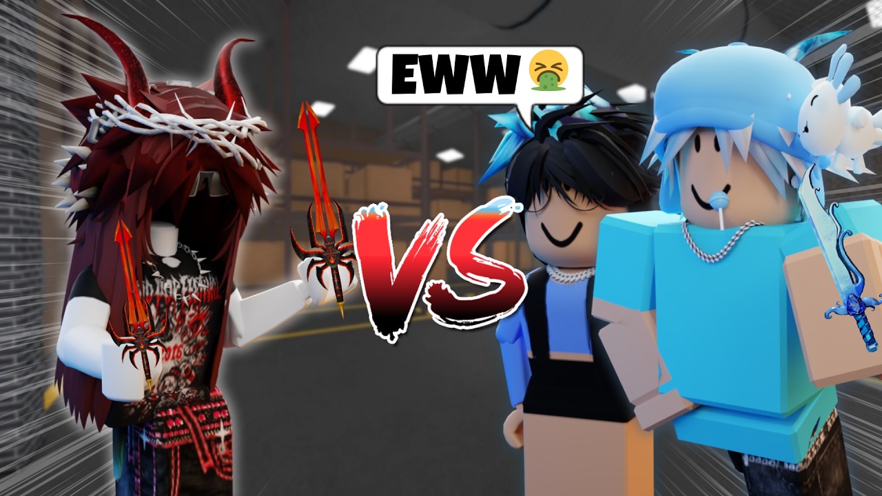 EMO TRYHARD VS EXPLOITING TEAMERS... (MM2)