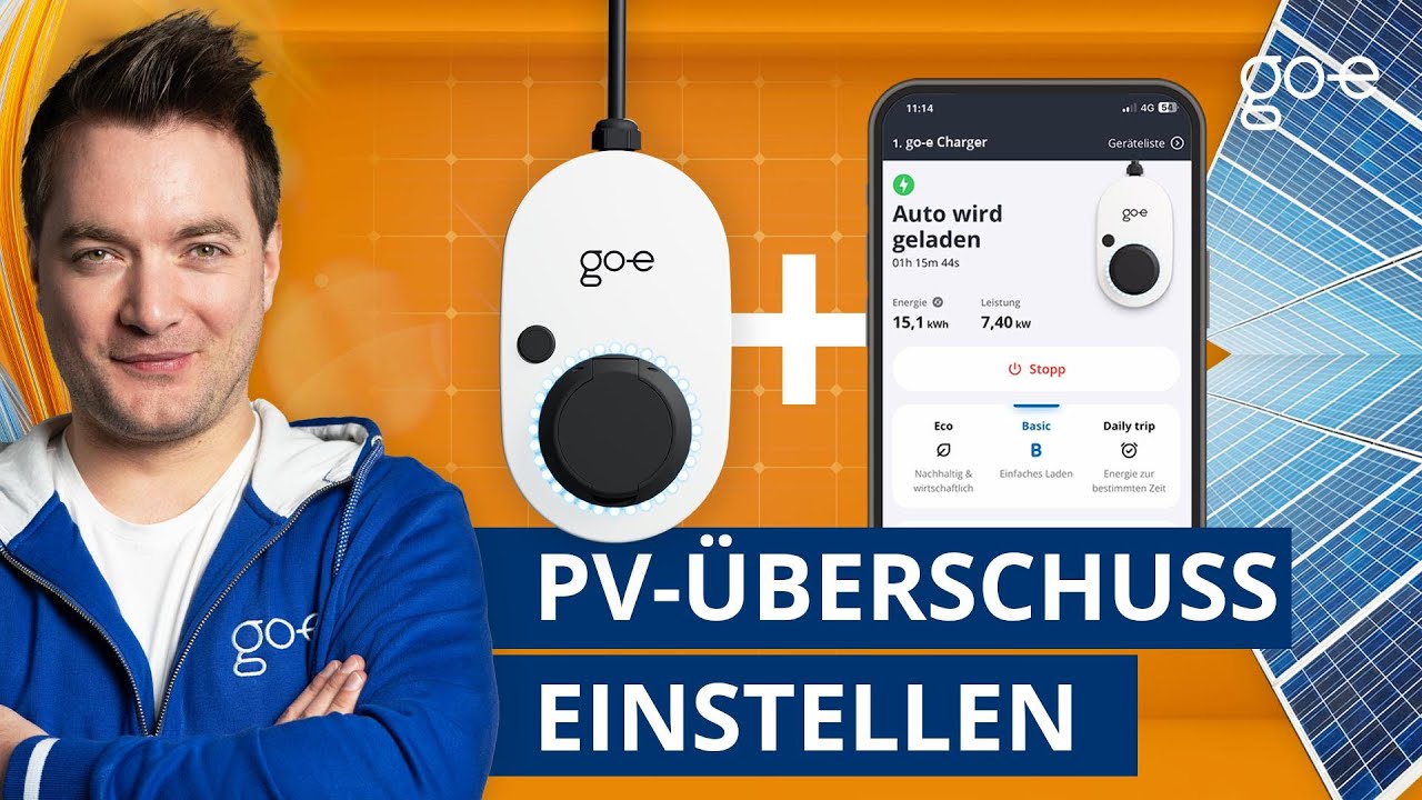 go-e Charger: PV-Überschussladen in der App einstellen #goecharger #goe