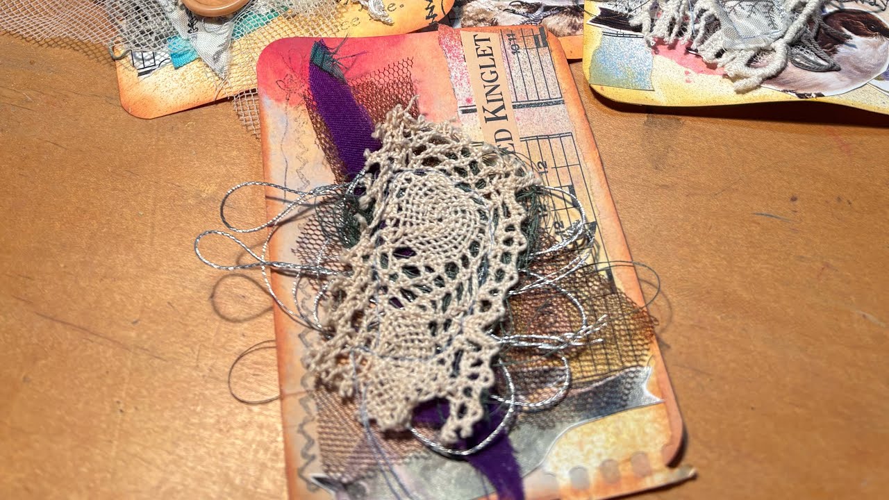Challenge 26 & 29“ CLUSTERS, AND TANGLED THREADS” -  “Coin envelope & ink splatters” 