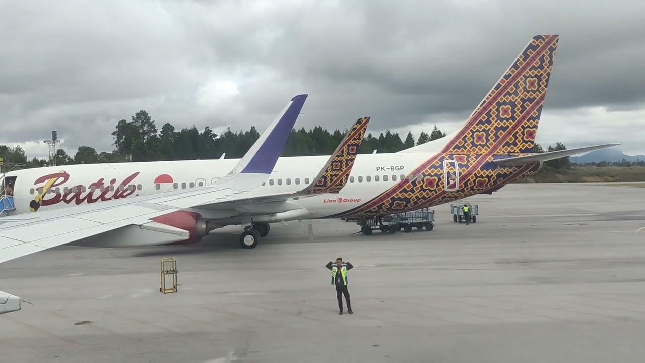 Detik detik Batik Air mendarat di Bandara Silangit