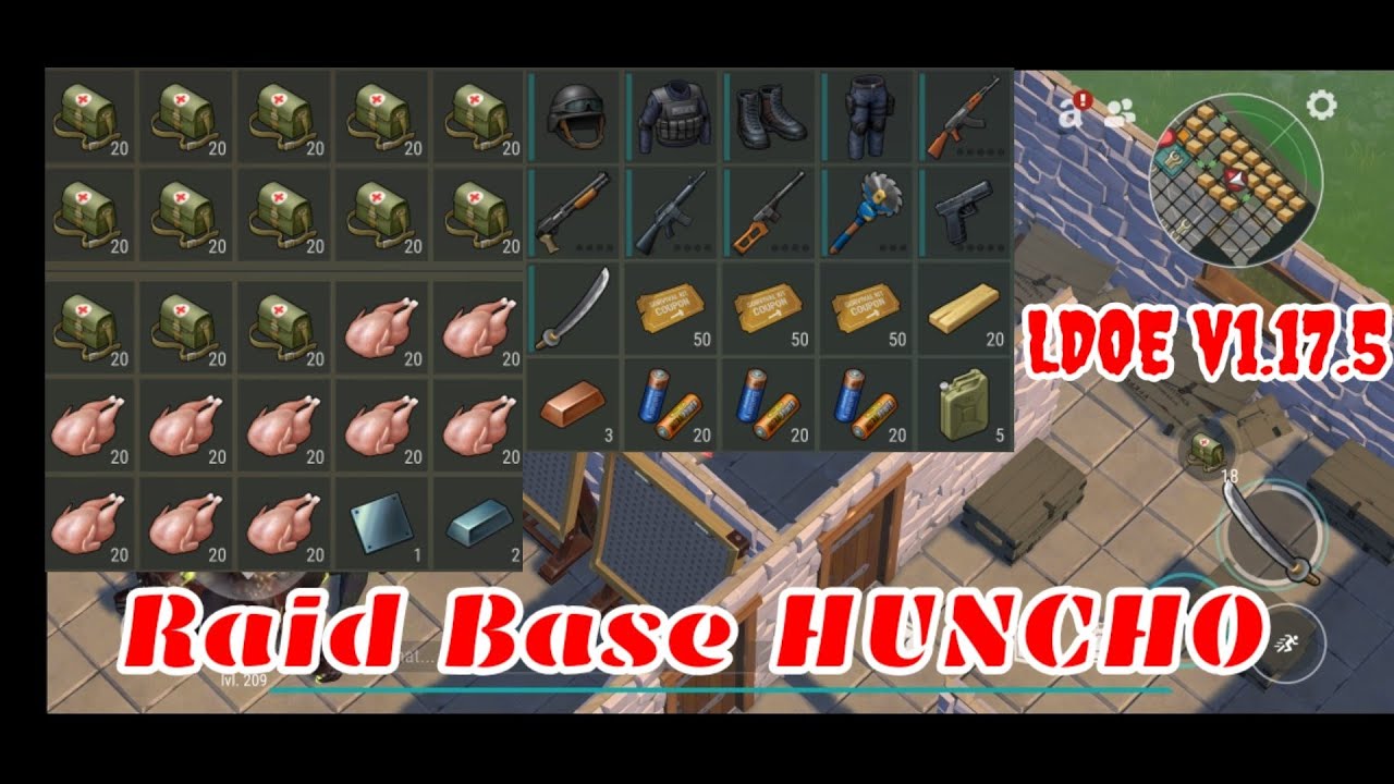LDOE Raid Base HUNCHO | Трюк с самоубийством | Трюк с вертолётом | Последний день на Земле v1.17.5
