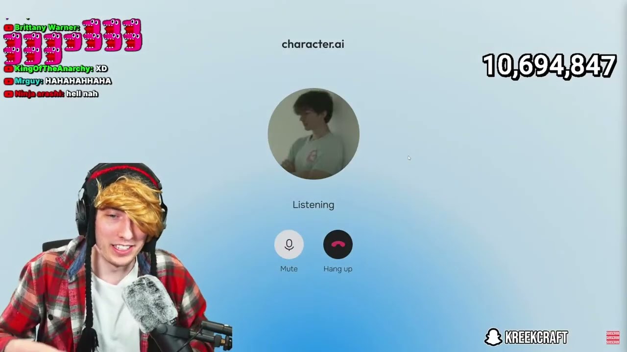 KreekCraft talks to an AI voice of Flamingo