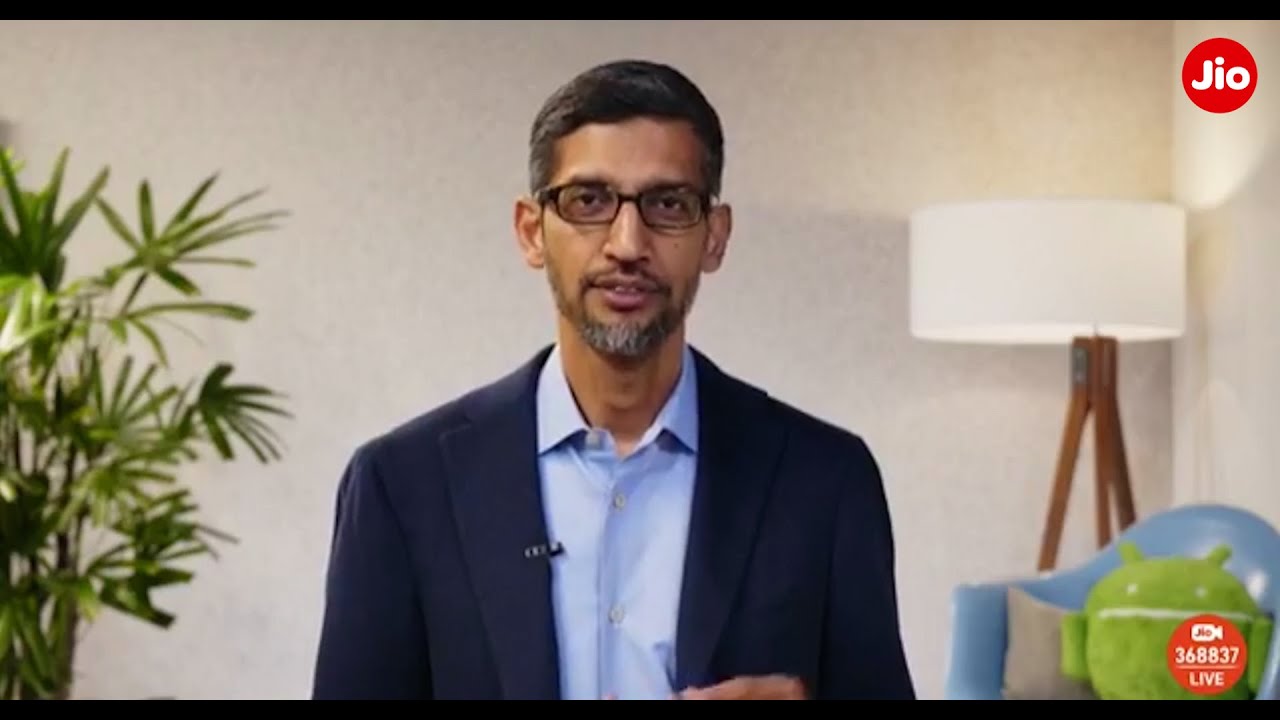 Sundar Pichai talks about the partnership between Jio and Google