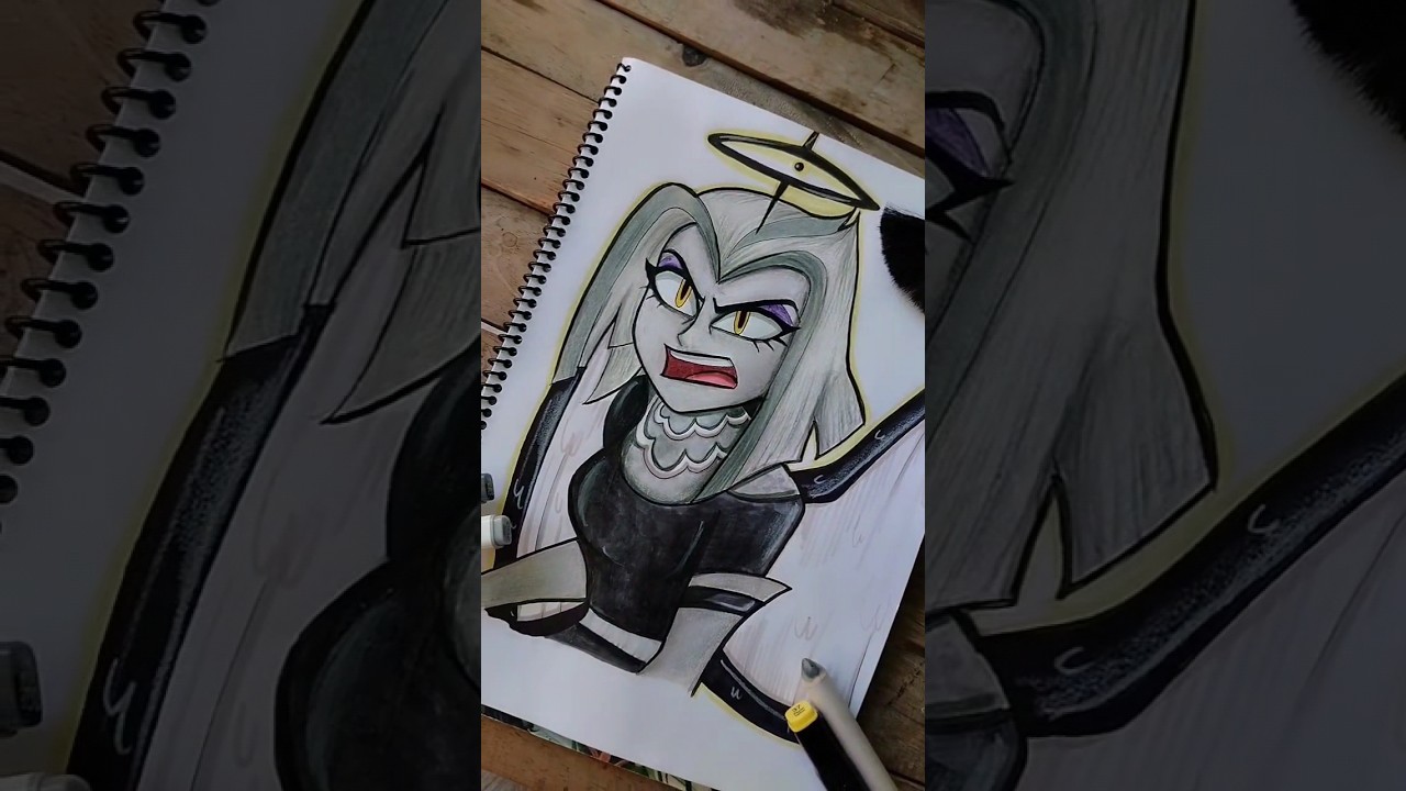 LUTE 🗡️ hazbin Hotel ✨ #hazbinhotel #drawing #color #art #charlie #prismacolor #fanart #angel