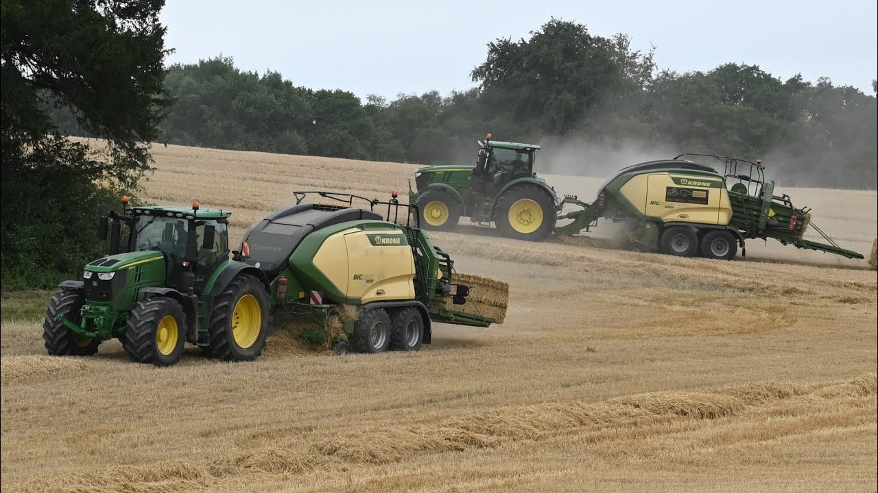 Harvest 2025 - Baling Straw with THREE Krone BiG Pack Balers and Fendt 942 & Two John Deere 6250Rs