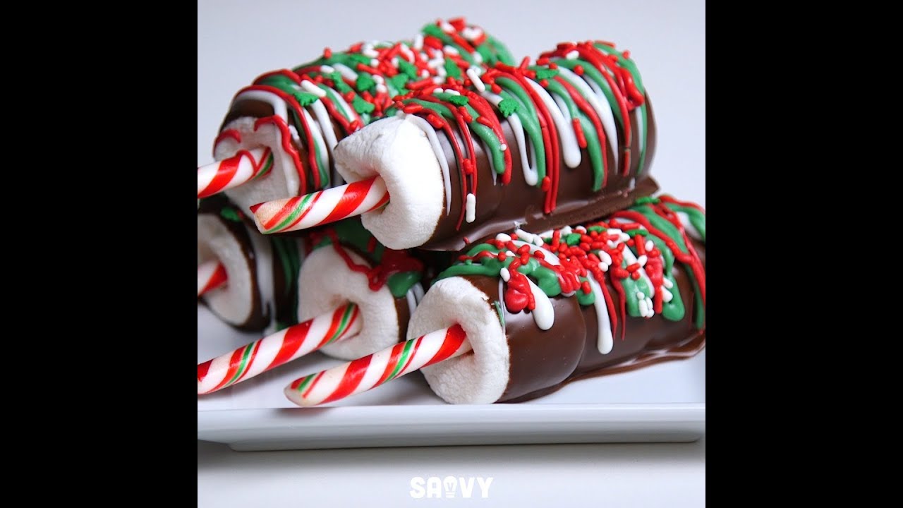 Chocolate covered marshmallows