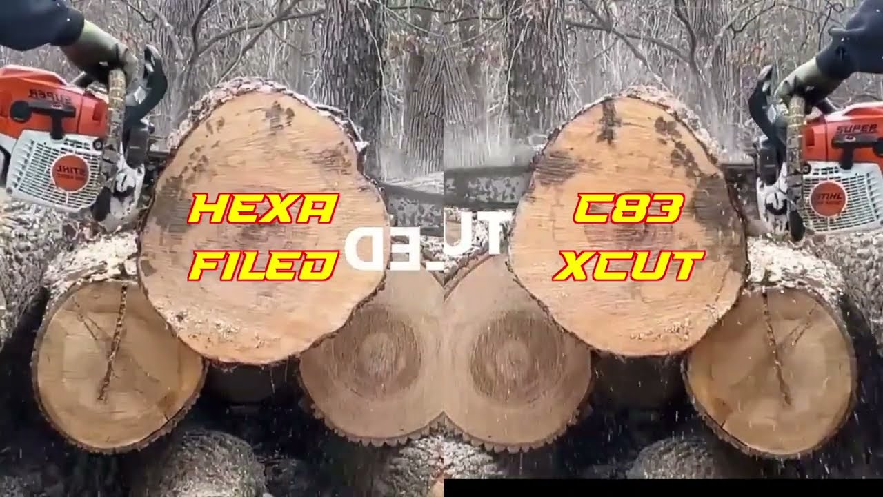 Husqvarna X Cut Chain vs Expert hand filed HEXA and round filed Oregon chains