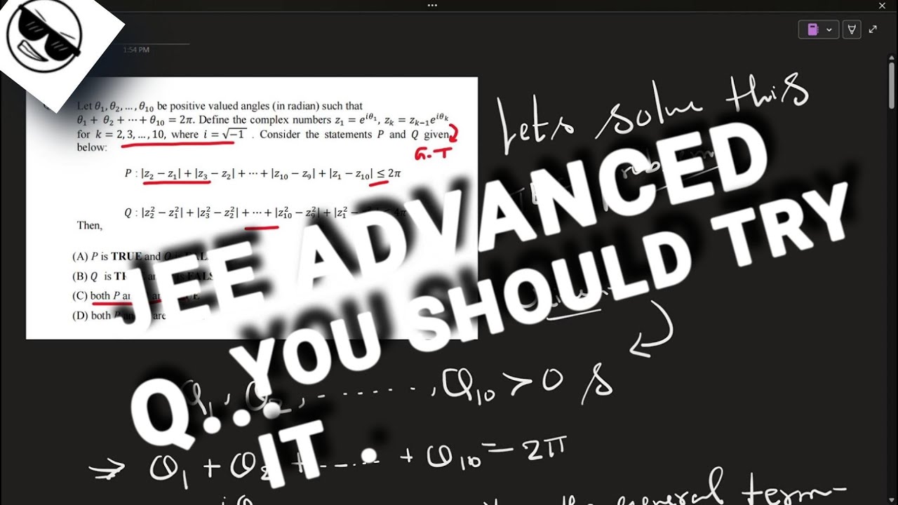 JEE ADv. question  ,  solution   !!!!  [ NO SOUND ]  subscibe  & like to BeeMaths ...!!!