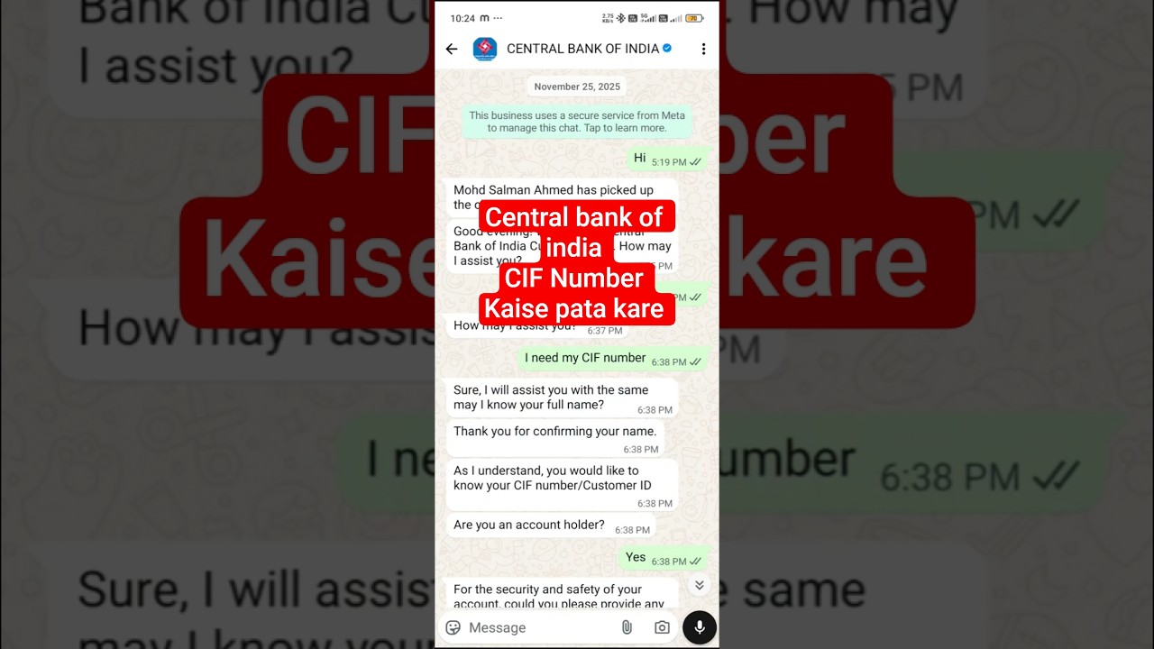 Central Bank of India CIF Number Kaise Pata Kare | CIF Number Check Online & Offline