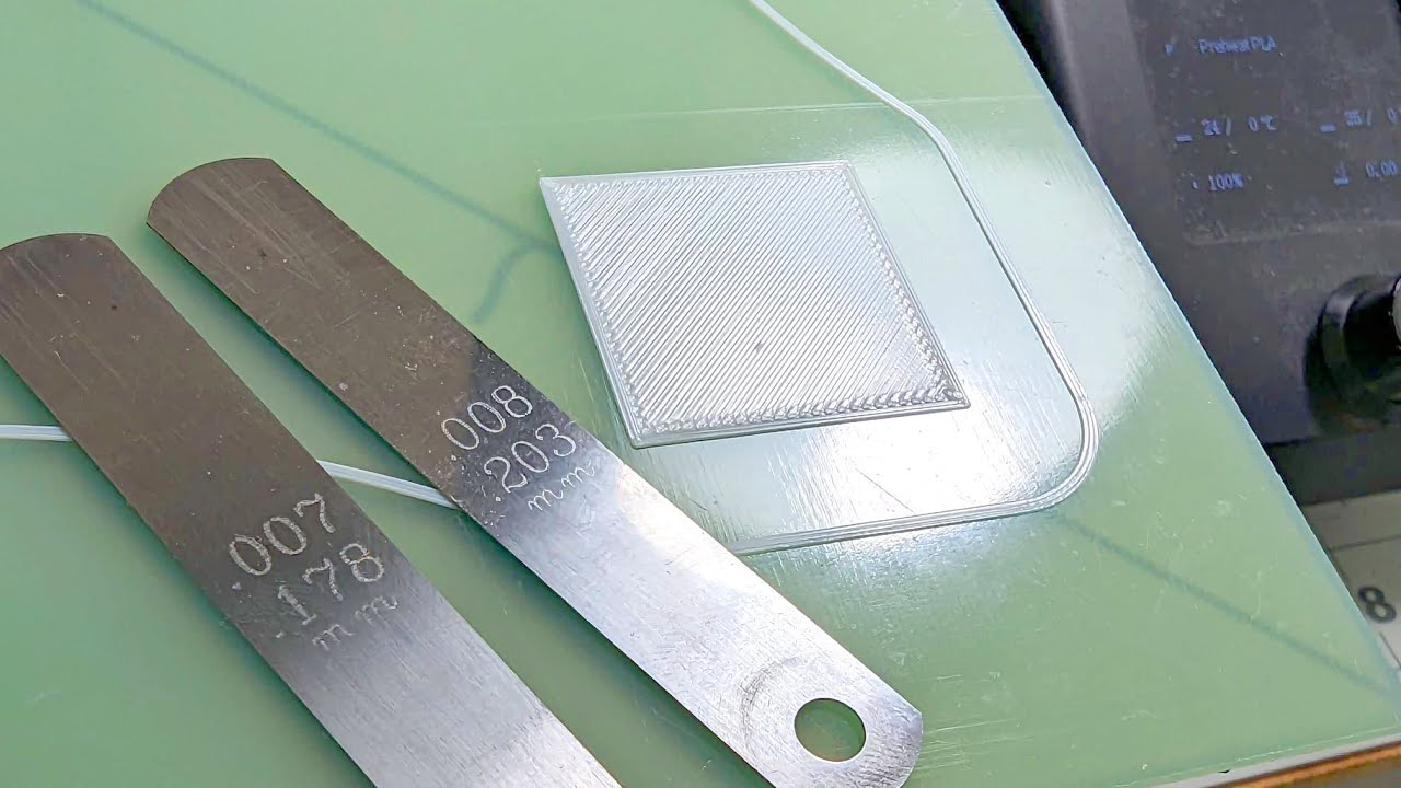3D printing Bed leveling with 0.2mm feeler gauge