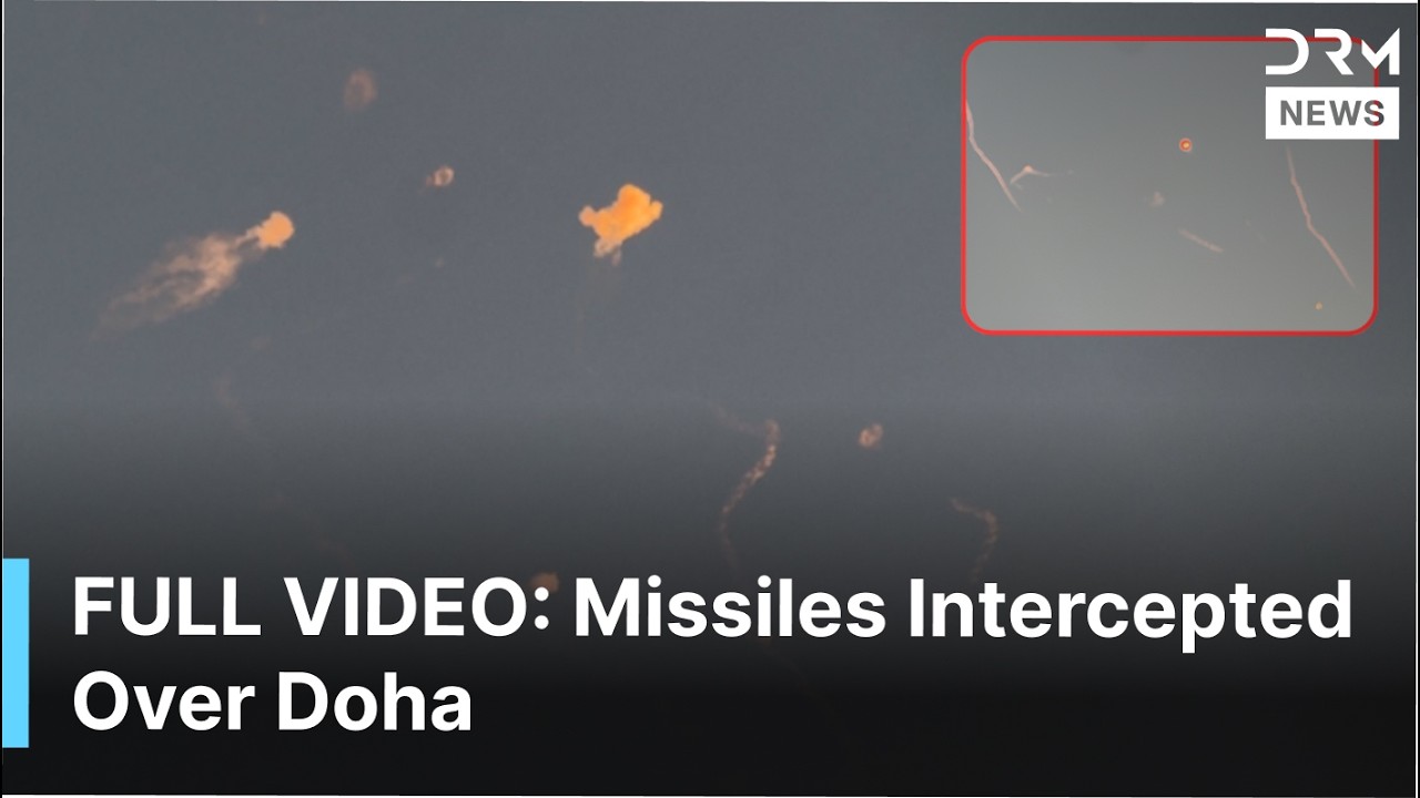 FULL VIDEO: Interceptors Fired Over Doha Following Iran Strikes | DRM News | AH1F
