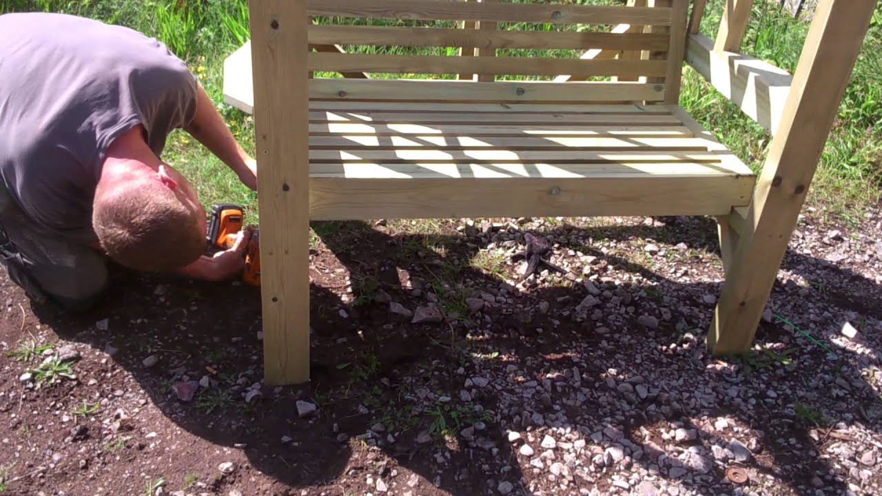 Garden arbour assembly Churnet Valley GF