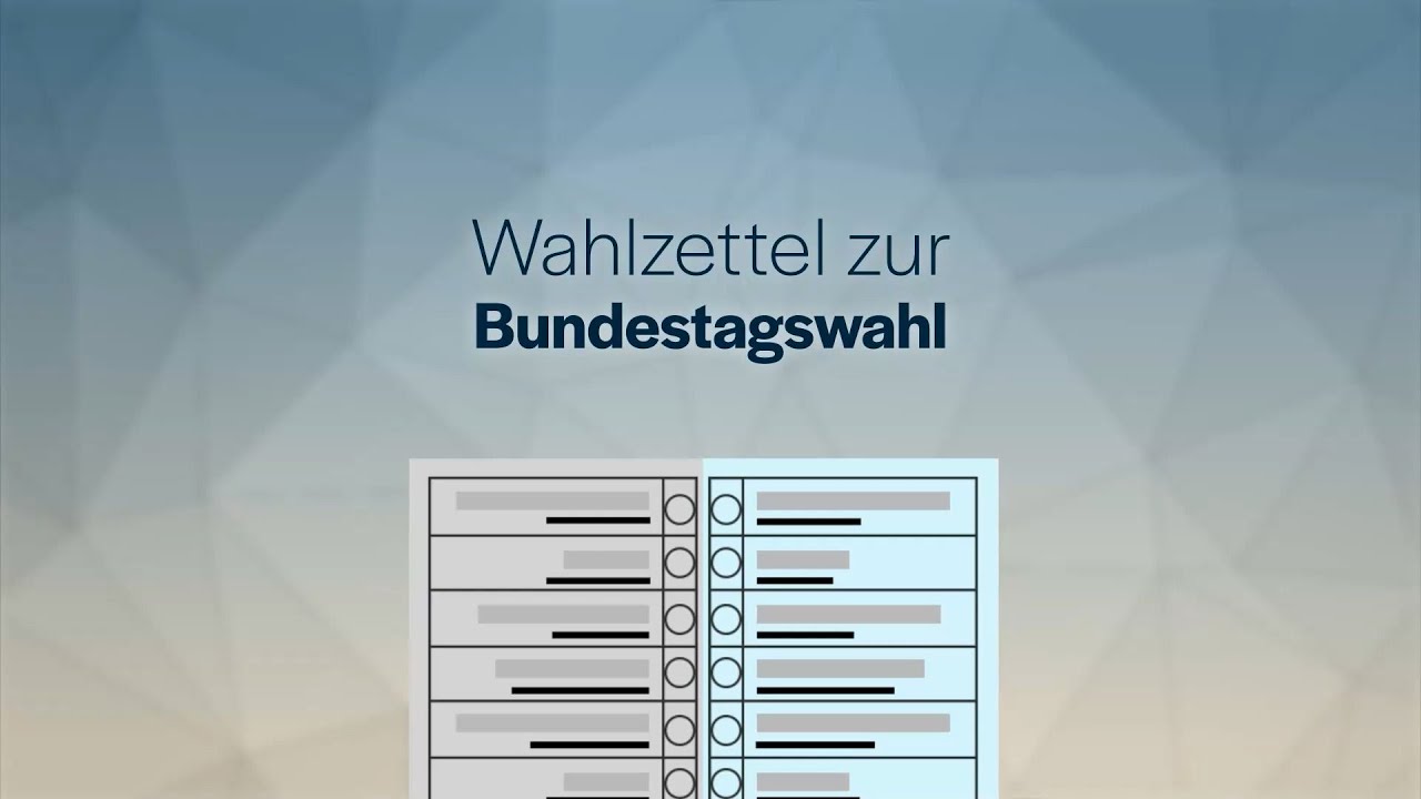 Der Wahlzettel zur Bundestagswahl