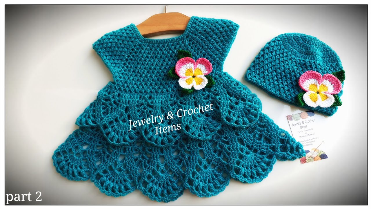 How to crochet a layerd baby frock (part 2)