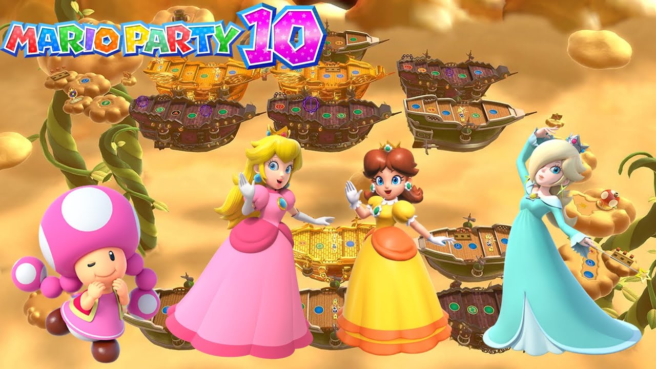 Mario Party 10 - Toadette vs Peach vs Daisy vs Rosalina - Airship Central