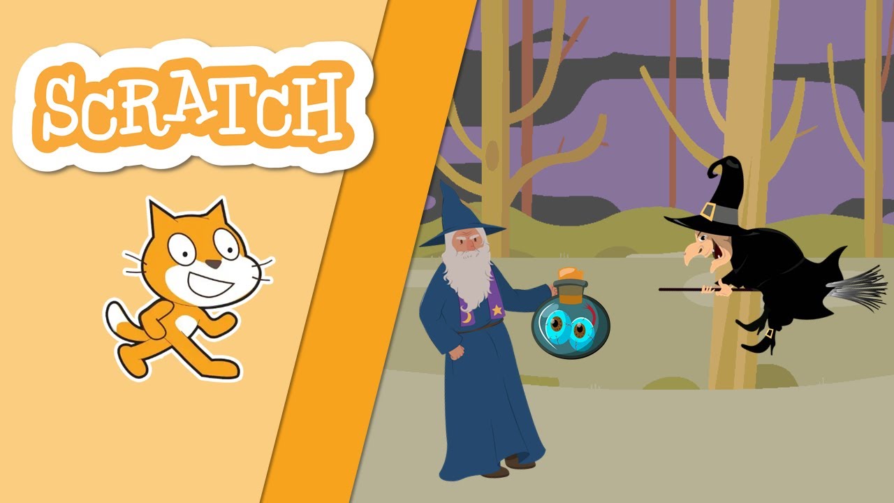 Гра в Scratch | Чаклун і Відьма: Магічна дуель