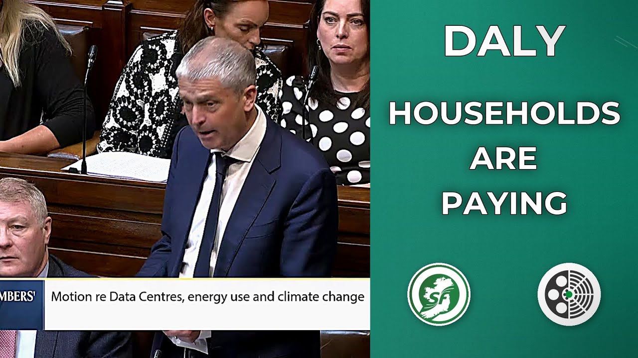 Pa Daly: Government failed on energy - households pay, data centres don't