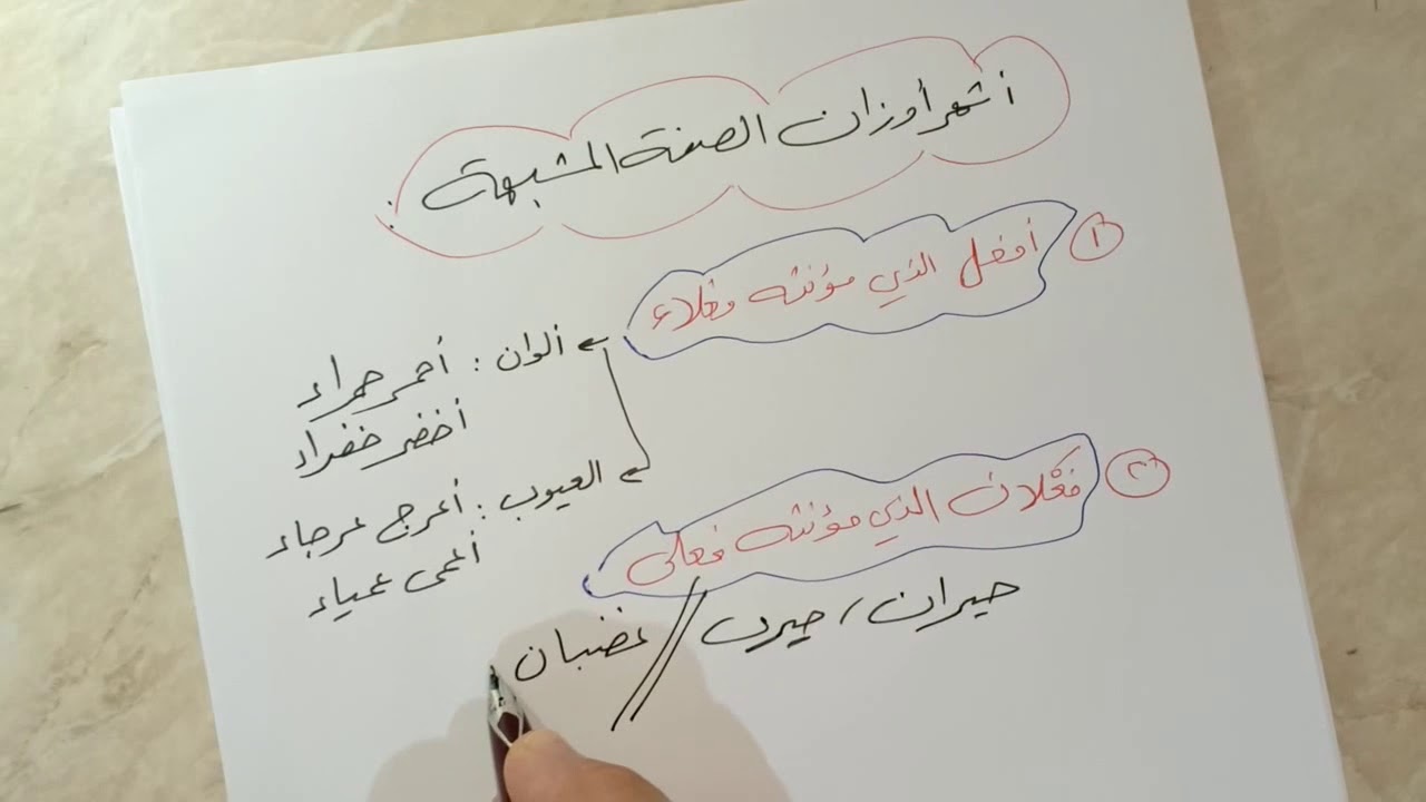 الصفة المشبهة وصيغة المبالغة