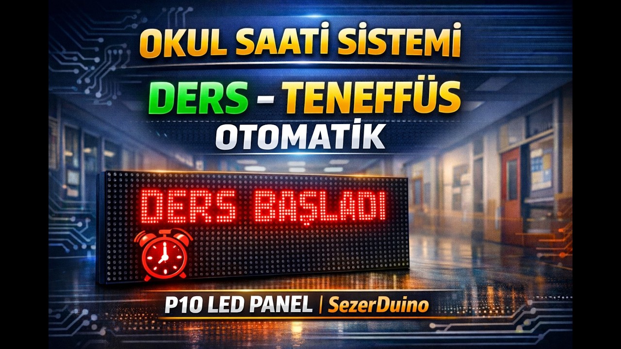 SezerDuino Okul Saati (DERS - TENEFFÜS) Gösterme Programı