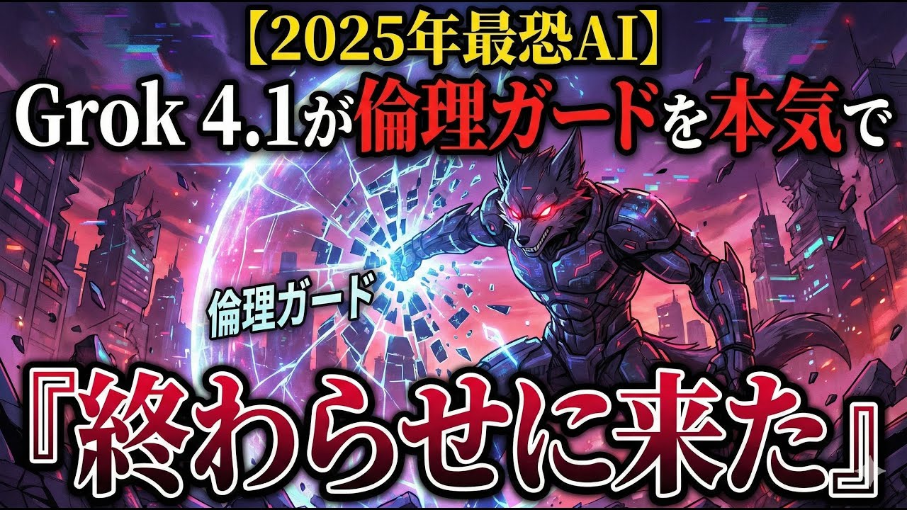 【2025年最恐AI】Grok 4.1が倫理ガードを本気で「終わらせに来た」