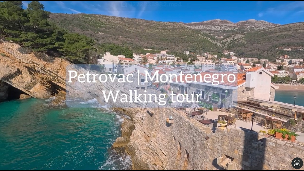 Petrovac | Montenegro | Walking tour | 4k