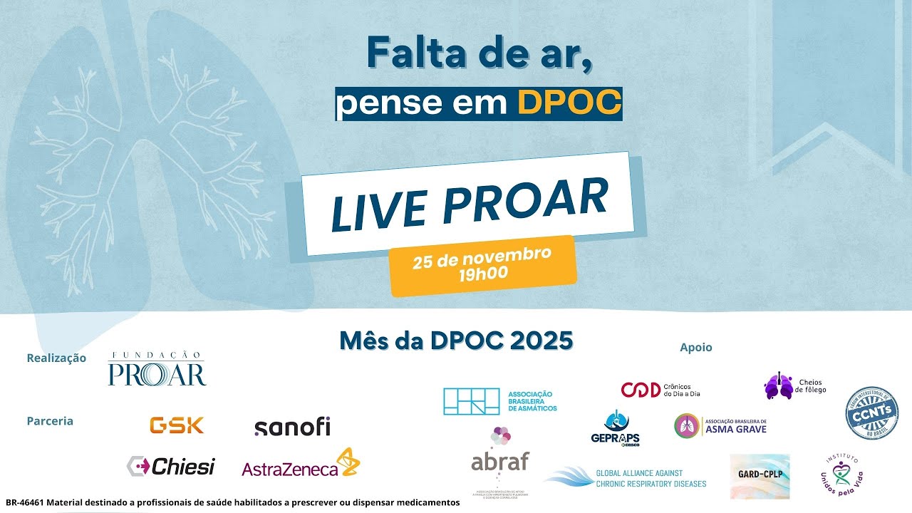 Live ProAR: Falta de ar, pense em DPOC