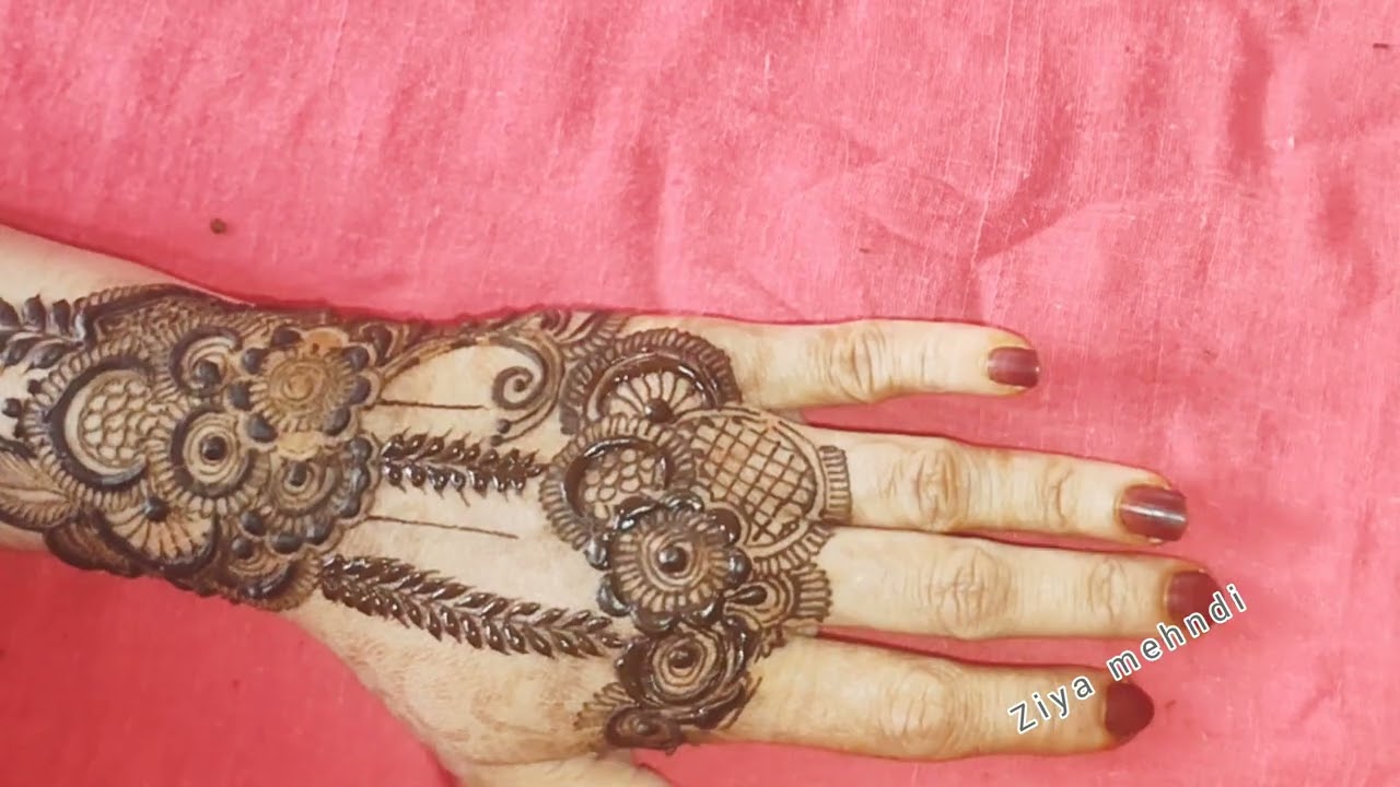 Very beautiful back hand mehndi design| latest henna design for back hand 👌| #@by Raha mehndi. 