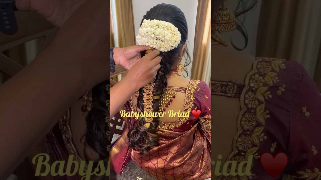 Babyshower braid&hearts;️ #babyshower #bridalmakeup #bridalmakeupartist #hairstylist #hairstyles #shorts