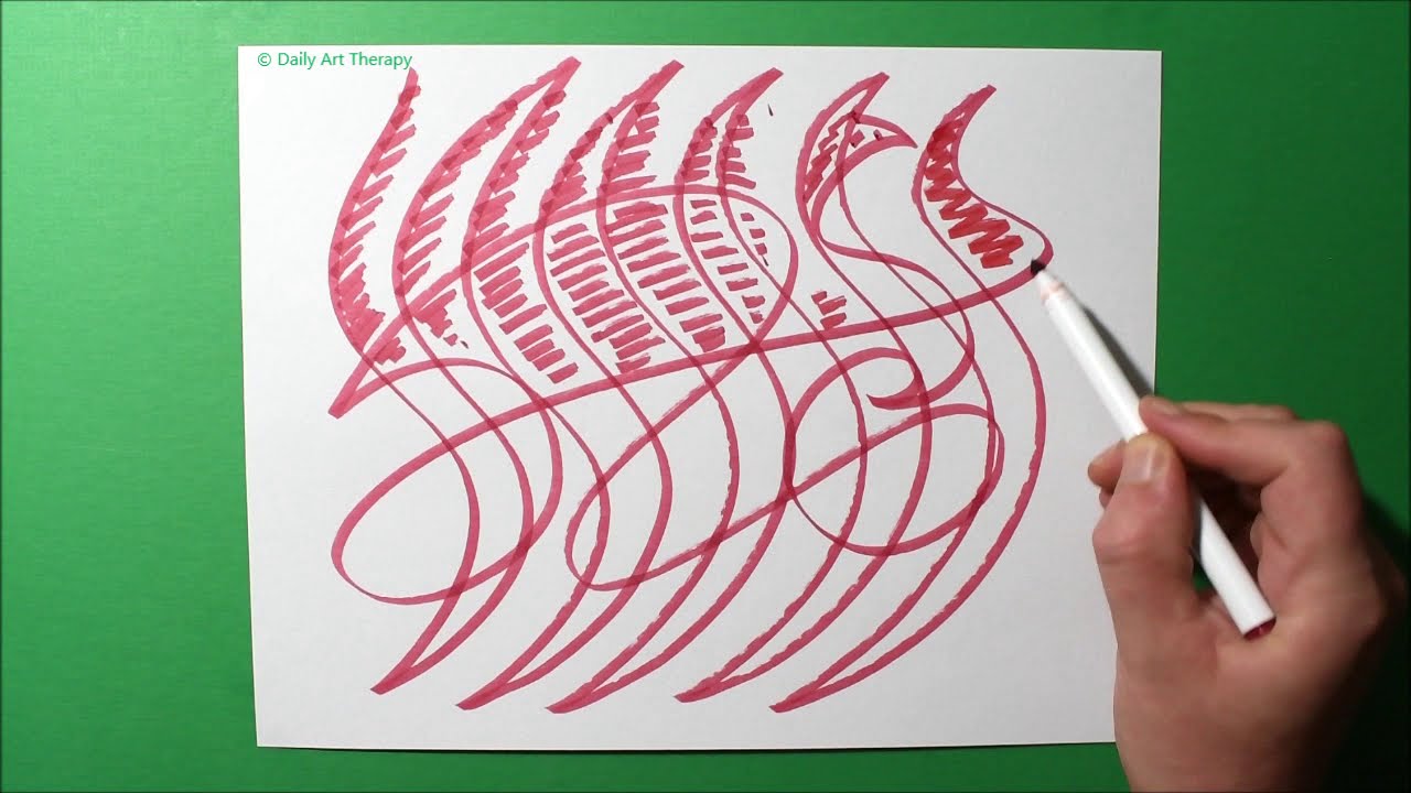 Intuitive Drawing #64 / Fun Way to Warm Up / Modern Abstract / Soul Expressionism /Daily Art Therapy