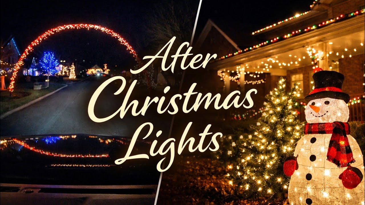 After Christmas Lights in Knoxville 🎄 Gray Eagle Lane | Two Views Drive in 4K