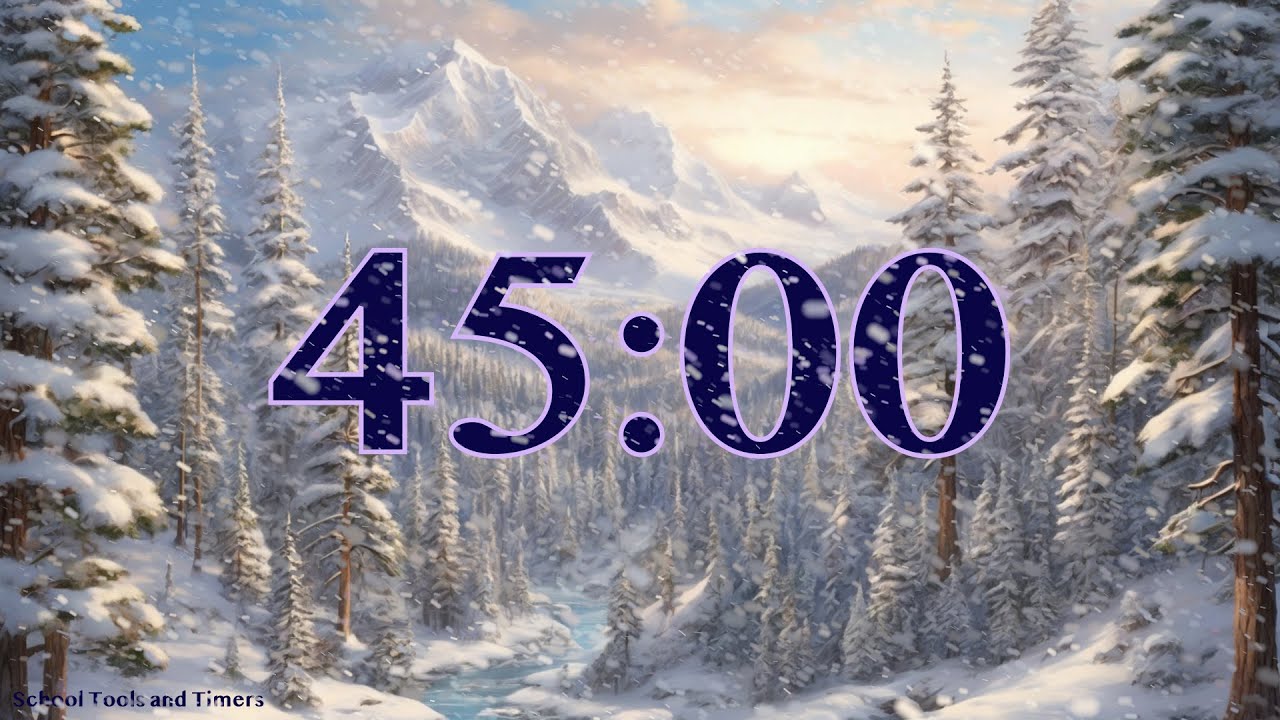 45 Minute Winter Timer with Relaxing Piano Music