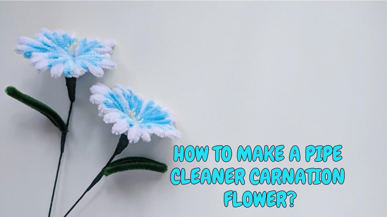 Pipe cleaner Carnation flower tutorial | Fuzzy wire carnation | Beautiful chenille flowers | Cute