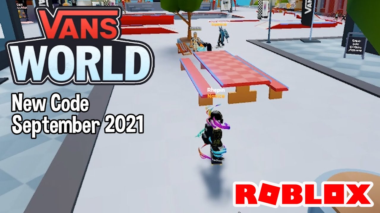 Roblox Vans World New Code September 2021