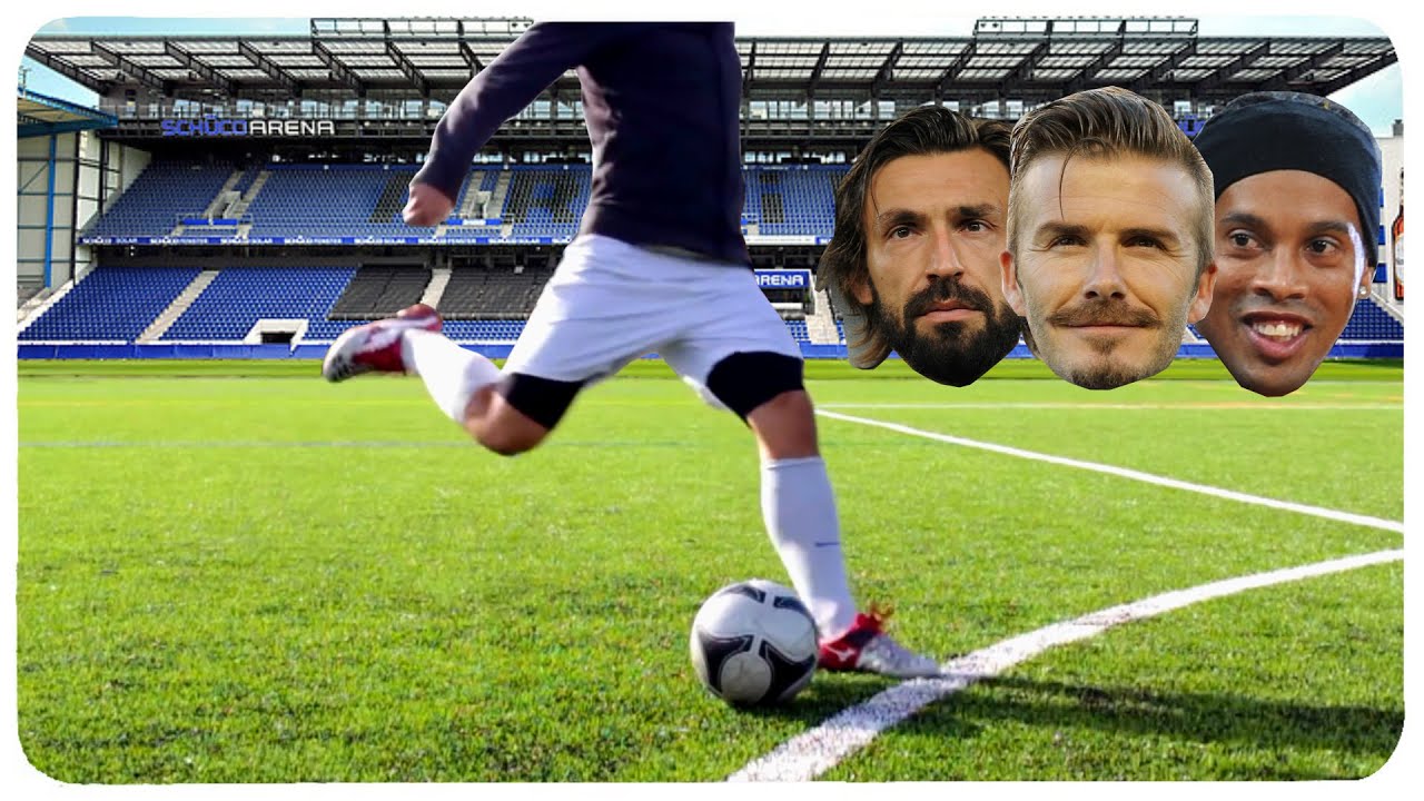 How to Shoot like Beckham, Pirlo & Ronaldinho - Curve Ball Free Kick Tutorial - BEST OF COMMUNITY
