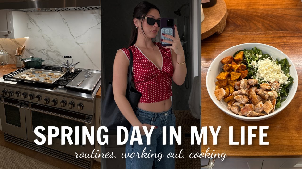 6 am morning routine, *mini* spring try on haul + making healthy bowls!