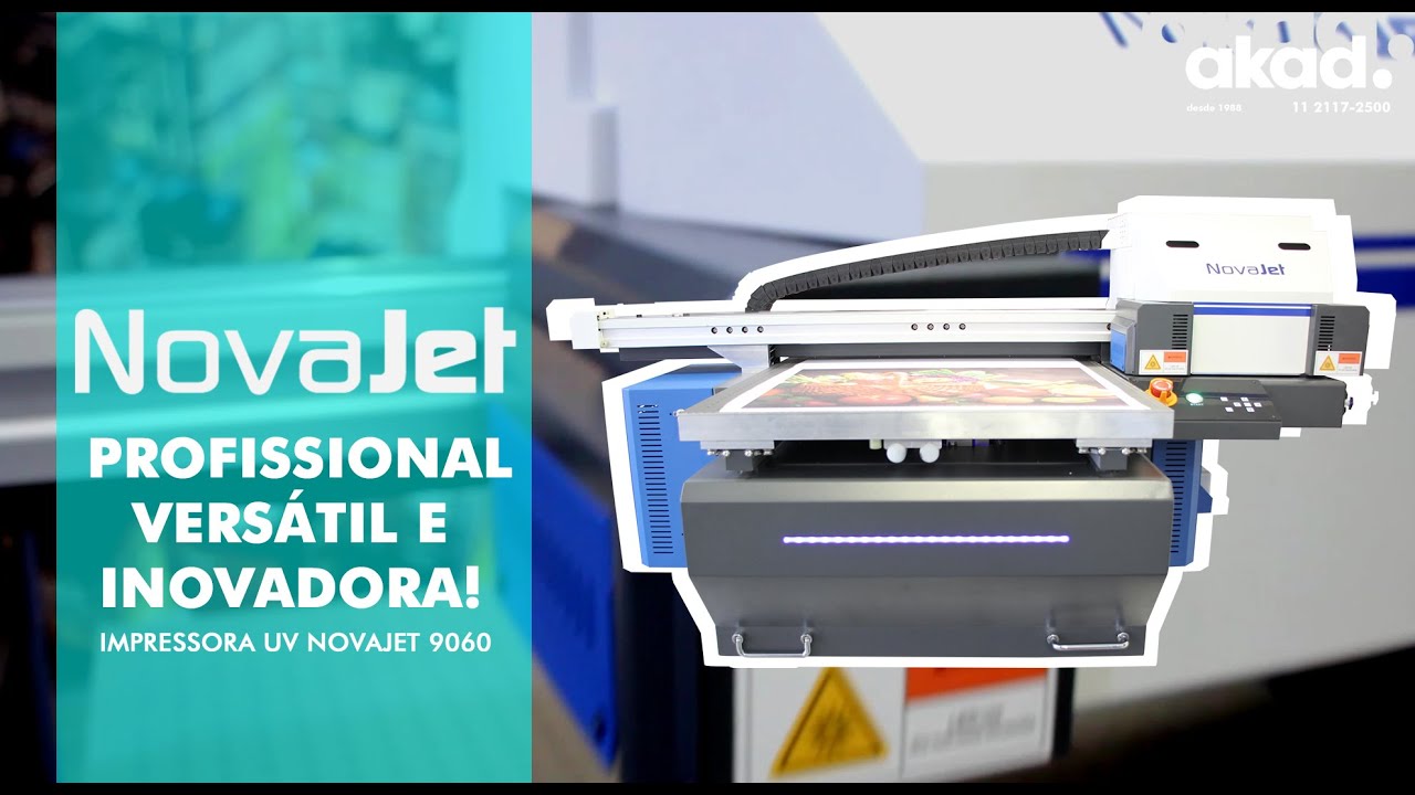 Descubra porque a Impressora UV LED FlatBed Novajet 9060 é tão profissional, versátil e inovadora!
