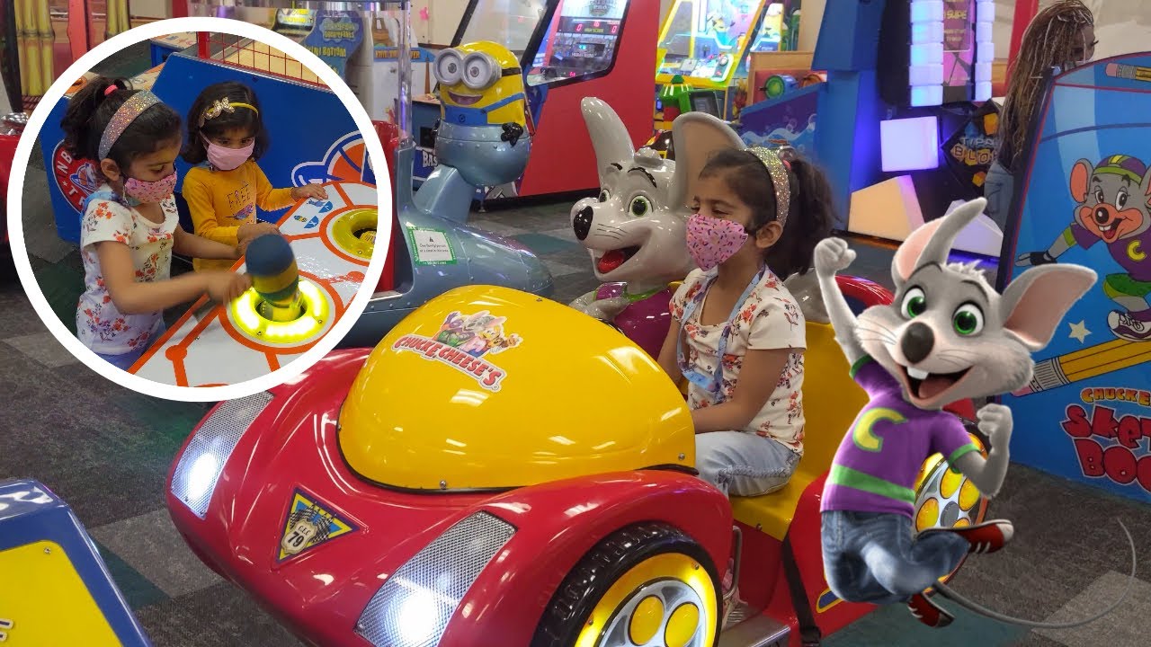 Chuck E Cheese | First experience | Arcade Games | Amusement Rides | Fun with Maanya and Pucchu