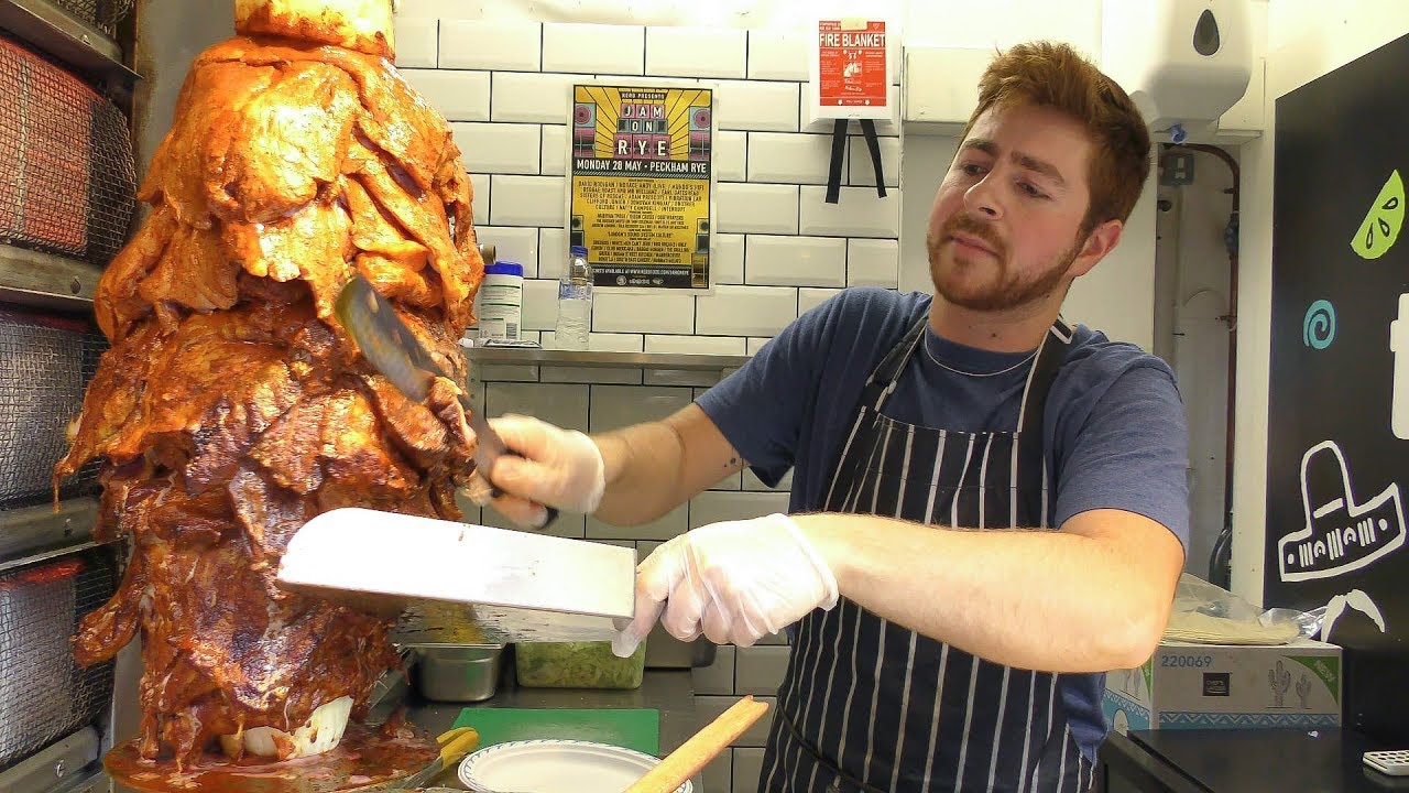 "Puerco al Pastor", Mexican Version of Lebanese Shawarma  Tasted in Camden Town. London Street Food