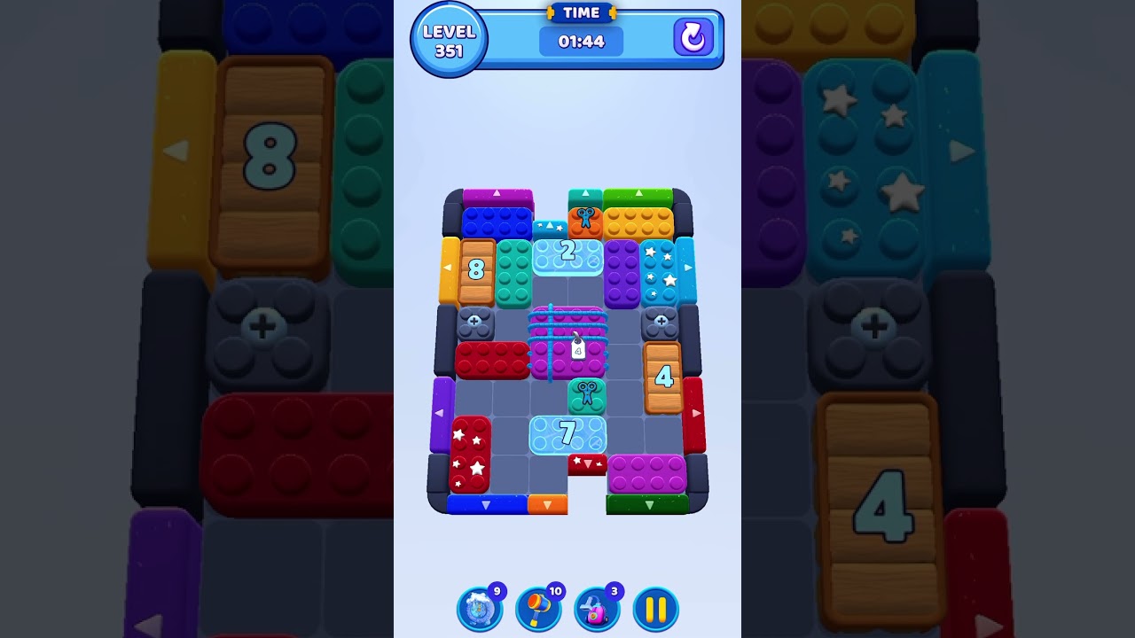 Color Block Jam Level 351 Solution Walkthrough#colorblockjam #gaming #games #colorblockjamgame #game