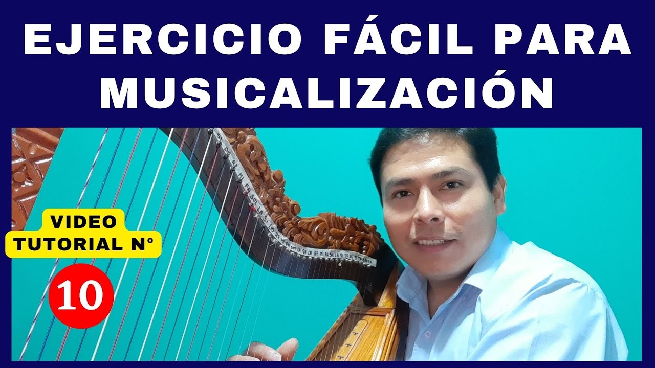 Clases de arpa - Ejercicio f&aacute;cil para principiantes  - video tutorial.